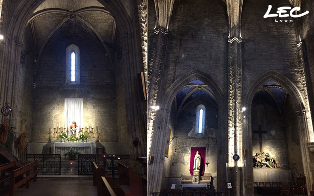 <p>The chapels are illuminated with 21x 4040T-Luminy 4 projectors with 12 LEDs in 1W warm white, 36° optic, and are installed on the sides, hidden behind the pillars.</p>
