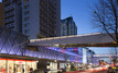 Pedestrian footbridge on Linois street, Paris 15th