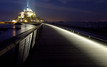 Footbridge of the Mont Saint Michel, France