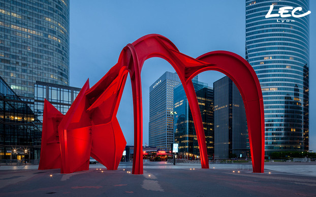 <p><strong>Red Spider</strong> - Alexander Calder (1976).</p>

<p>16x 5716-Allevard flush-embedded in-ground in 7 LEDs 3W warm white, 10°, 36°, L3 or L4 optics are installed around the work of art.</p>
