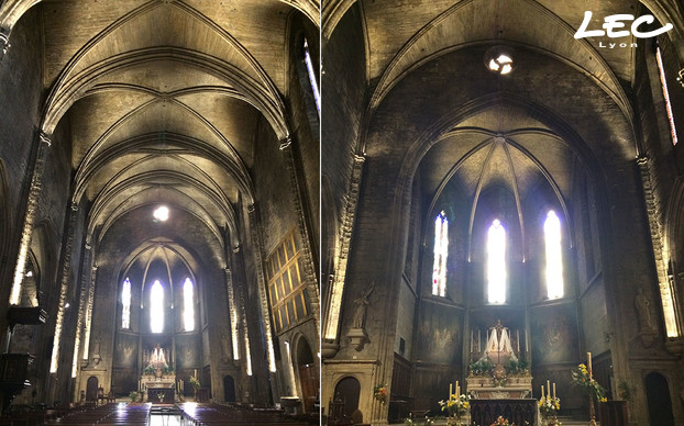 <p>The church's heart is illuminated with 10x 4040T-Luminy 4 projectors with 12 LEDs in 3W warm white, 36° optic, and are installed:<br />
- behind the High altar to light the triptych <br />
- behind the pillars to light the altar</p>
